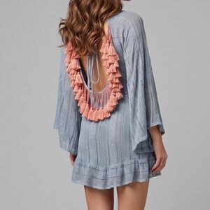 Sundress Indiana Dress Sequin Open Back Tassel Petra Boho Resort Wear Size M/L